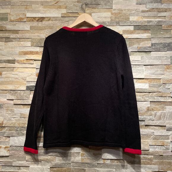 Tiara International L Christmas Cardinals Sweater | Beaded Embellished Holiday - Picture 6 of 7